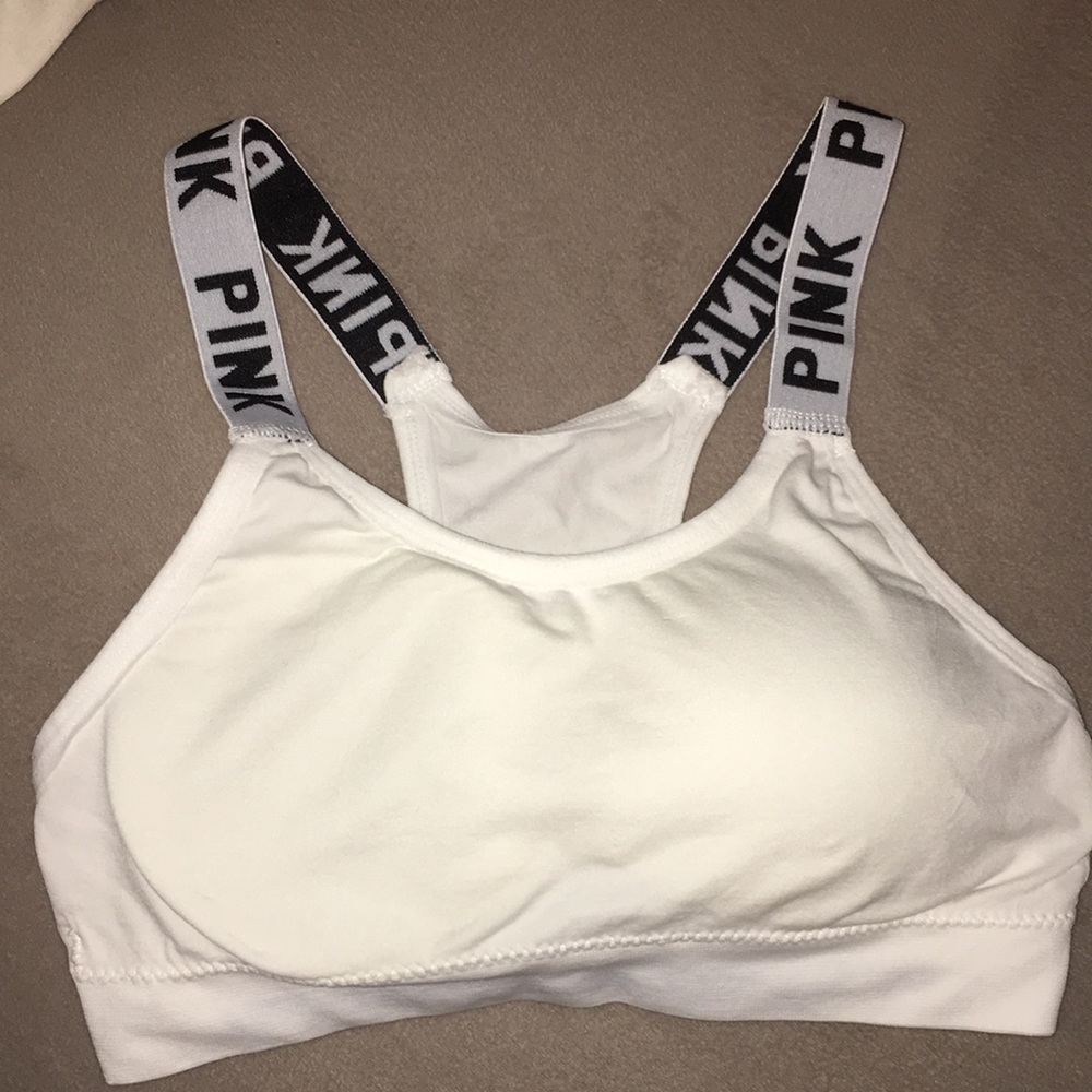 Pink sports bra